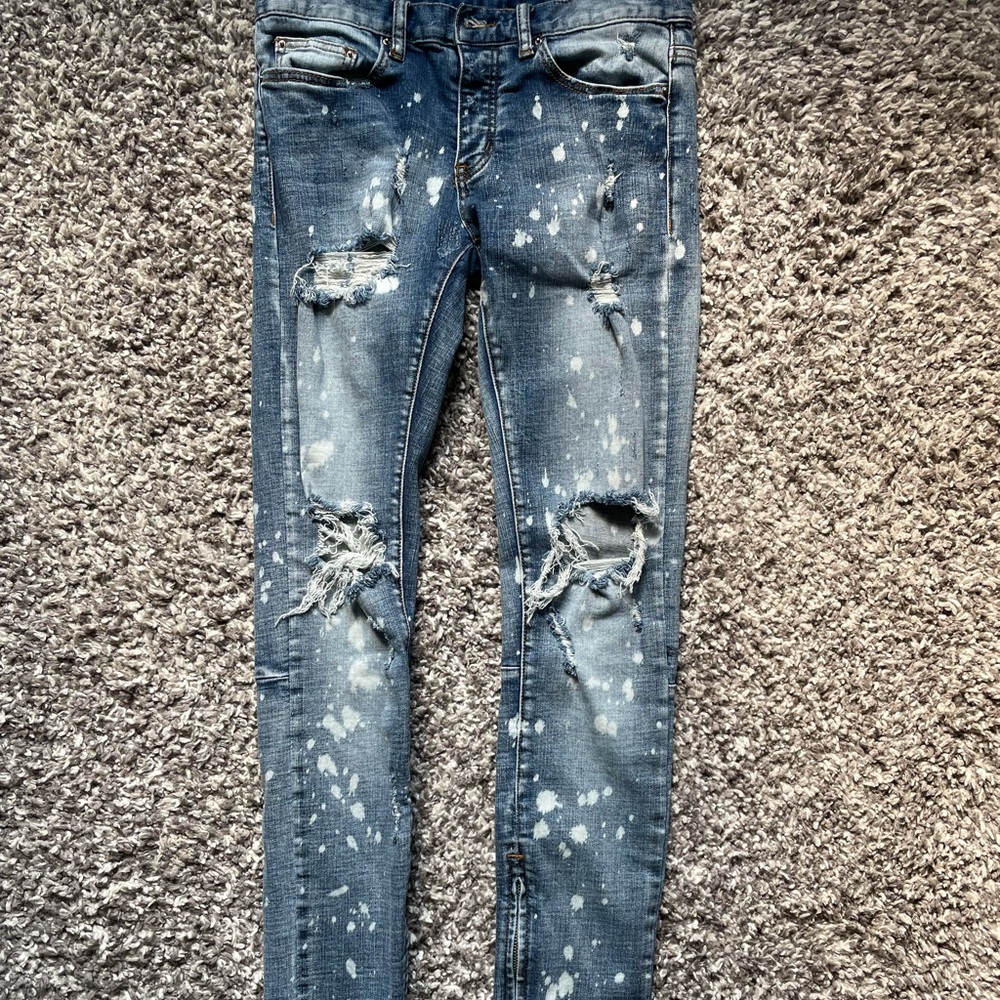 mnml la M1 splash stretch denim (blue)